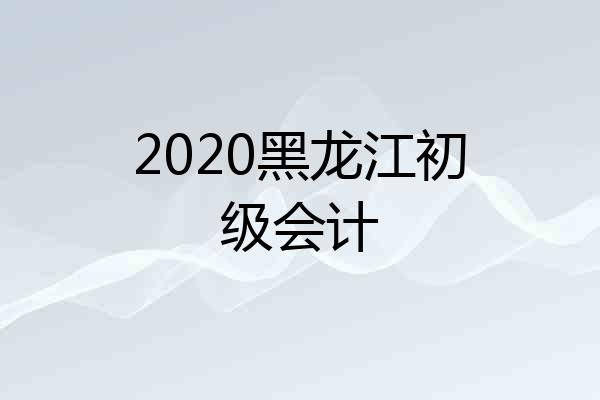 2020黑龙江初级会计