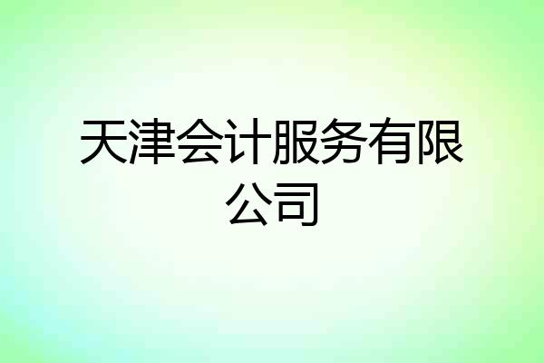 天津会计服务有限公司