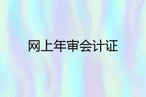 网上年审会计证