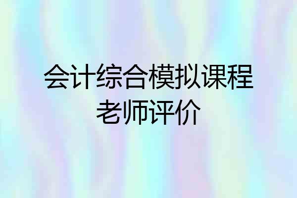 会计综合模拟课程老师评价