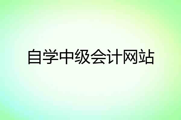 自学中级会计网站
