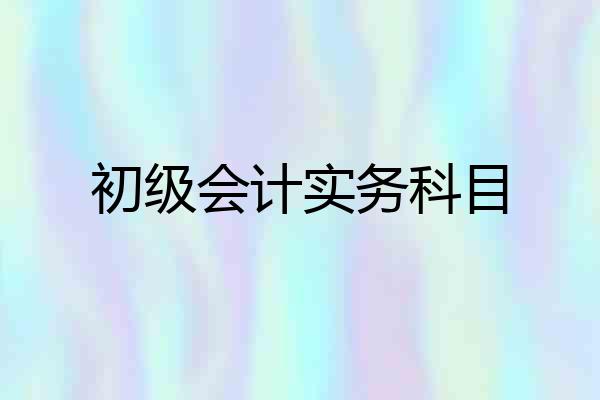 初级会计实务科目