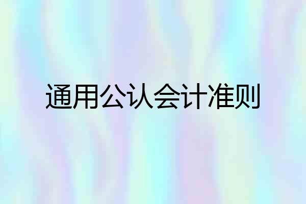 通用公认会计准则