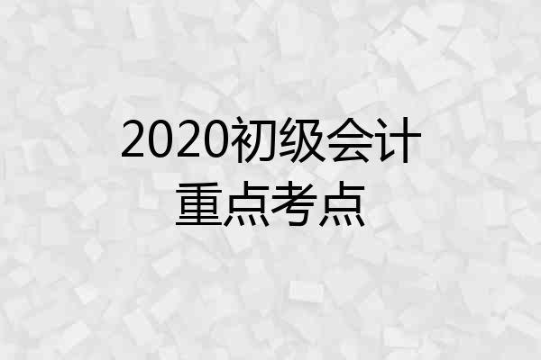 2020初级会计重点考点