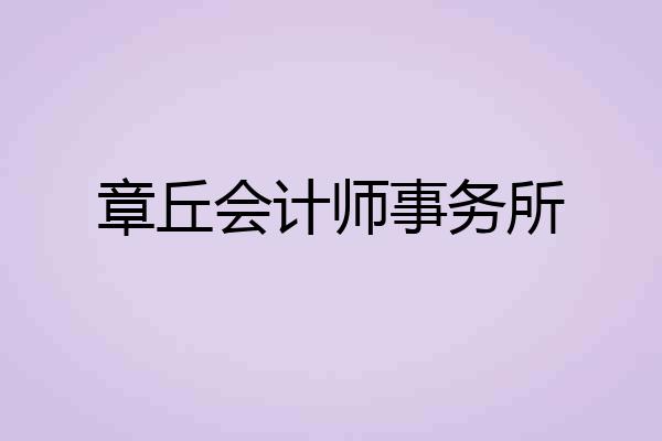 章丘会计师事务所
