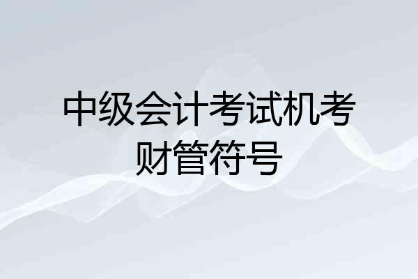 中级会计考试机考财管符号