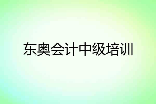 东奥会计中级培训