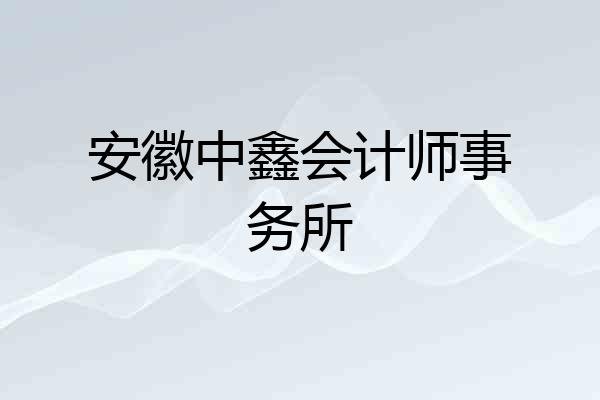 安徽中鑫会计师事务所