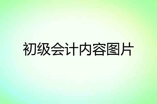 初级会计内容图片