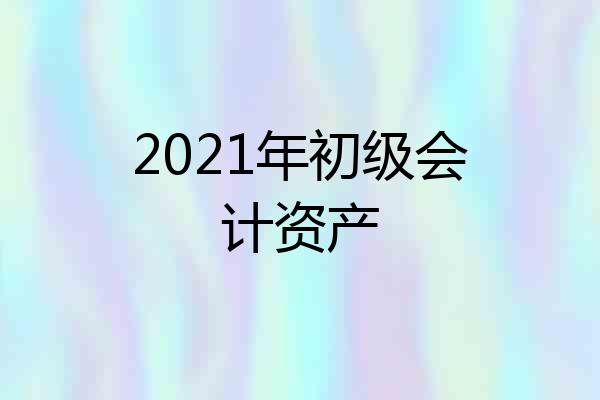 2021年初级会计资产