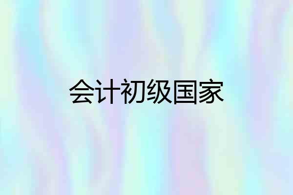 会计初级国家
