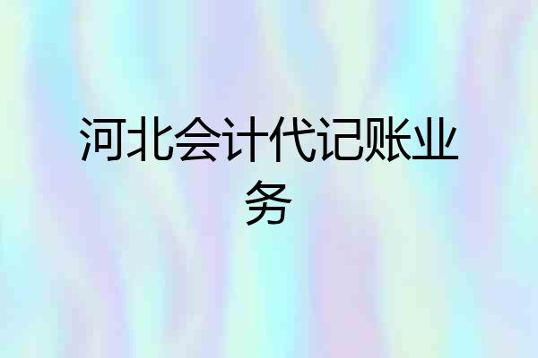 河北会计代记账业务