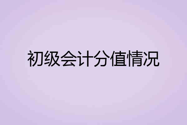 初级会计分值情况