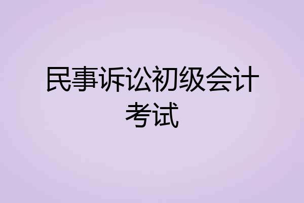 民事诉讼初级会计考试
