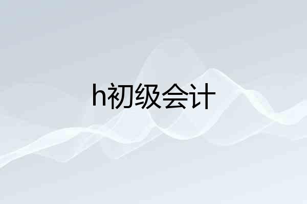 h初级会计