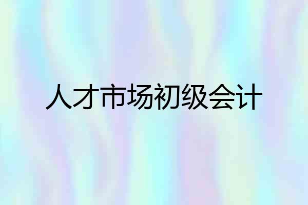 人才市场初级会计