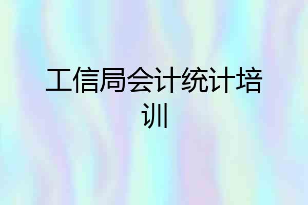 工信局会计统计培训
