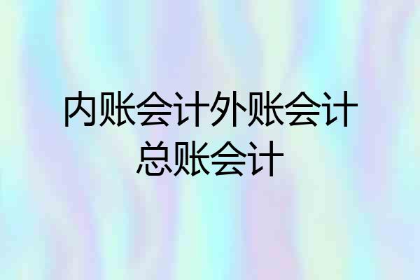 内账会计外账会计总账会计