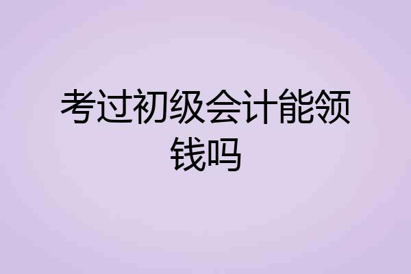 考过初级会计能领钱吗