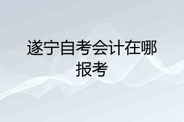 遂宁自考会计在哪报考