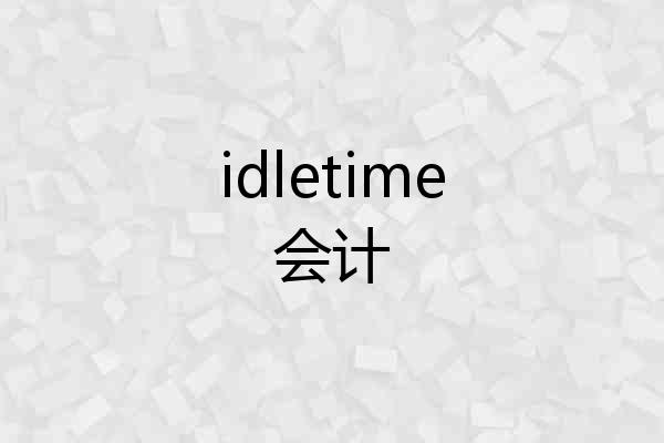 idletime会计