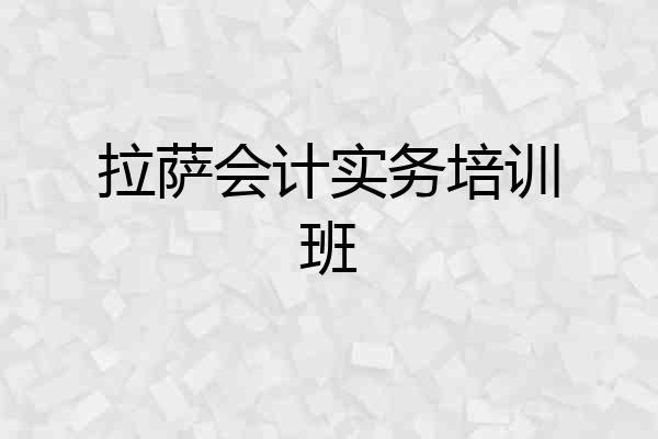 拉萨会计实务培训班
