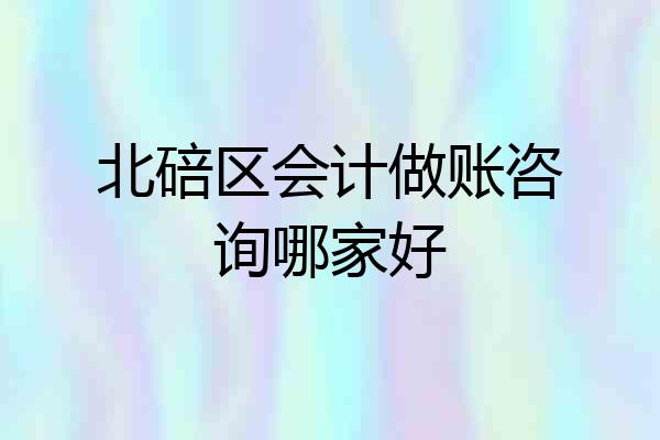 北碚区会计做账咨询哪家好