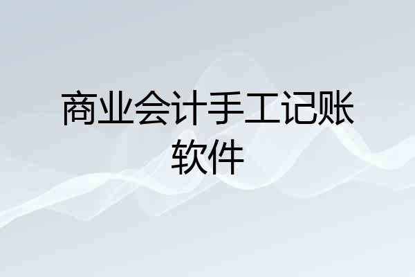 商业会计手工记账软件