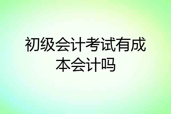初级会计考试有成本会计吗