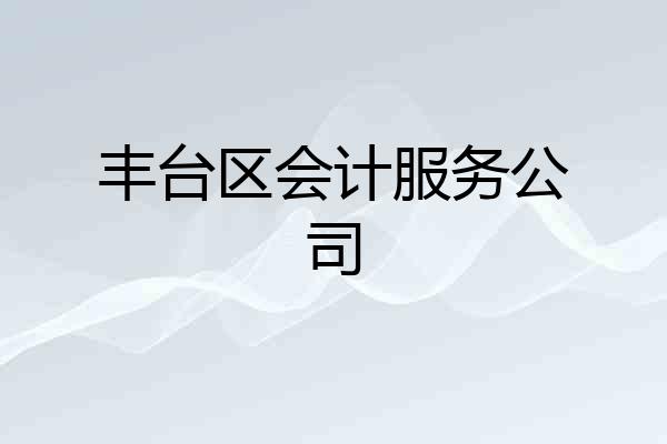 丰台区会计服务公司