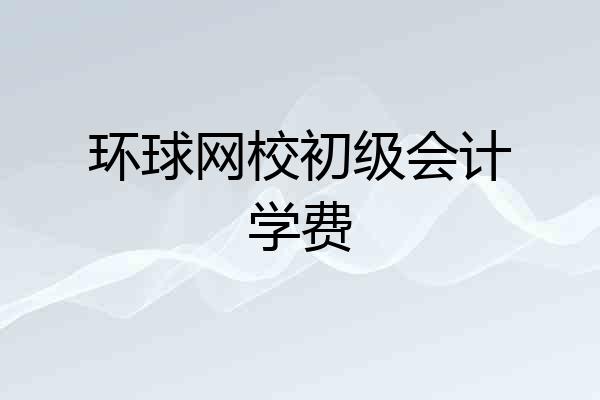 环球网校初级会计学费