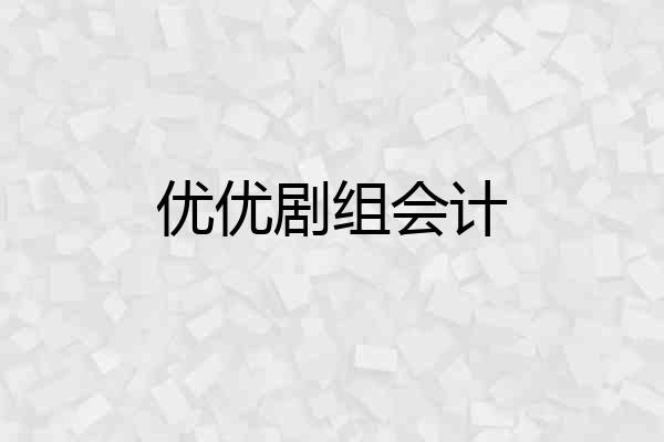 优优剧组会计