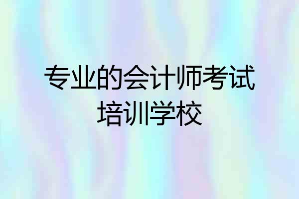 专业的会计师考试培训学校