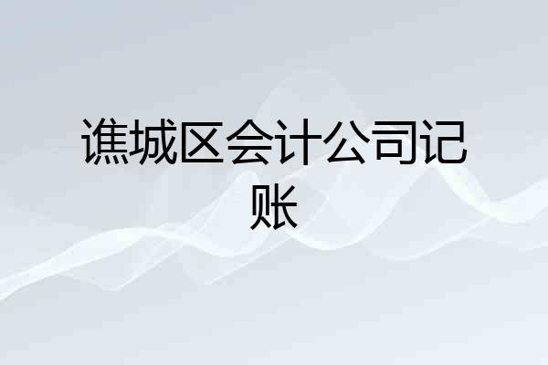 谯城区会计公司记账