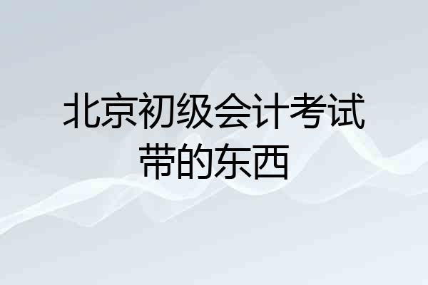 北京初级会计考试带的东西