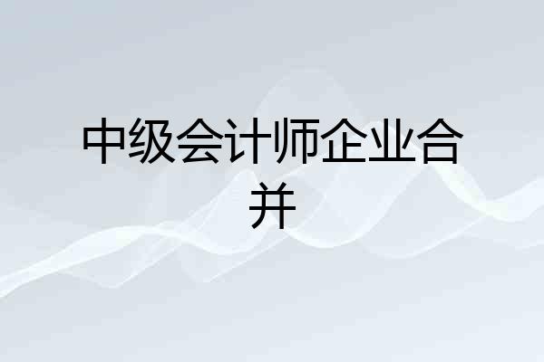 中级会计师企业合并