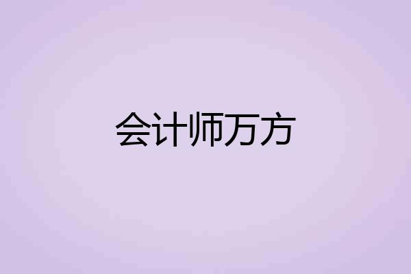 会计师万方