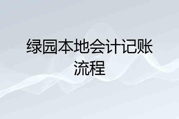 绿园本地会计记账流程