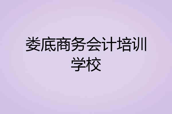 娄底商务会计培训学校