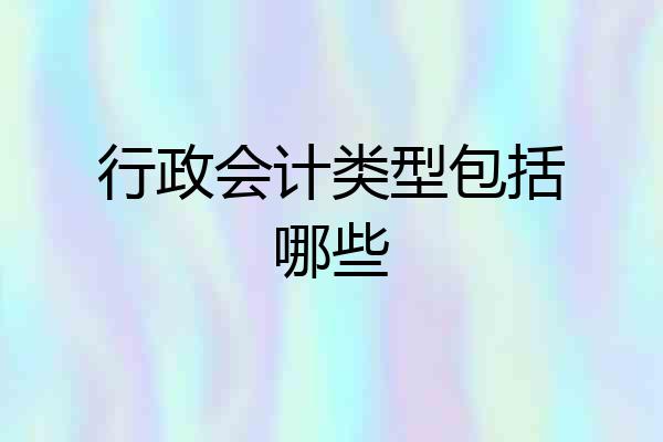 行政会计类型包括哪些