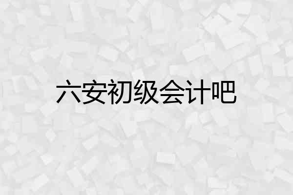 六安初级会计吧