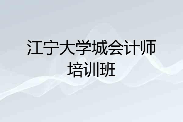 江宁大学城会计师培训班