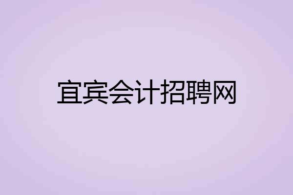 宜宾会计招聘网