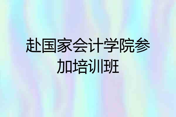 赴国家会计学院参加培训班