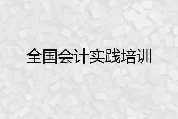 全国会计实践培训