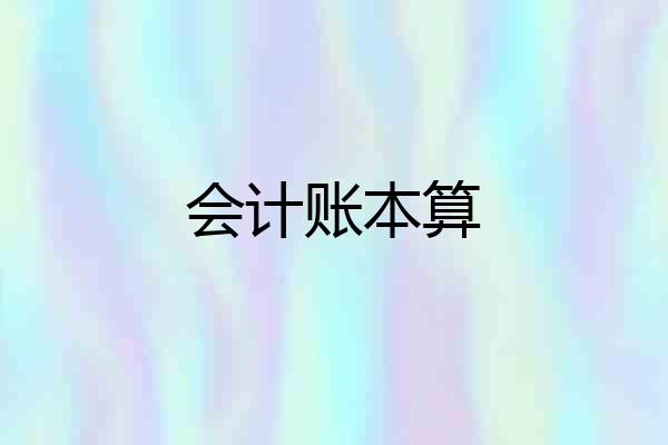 会计账本算