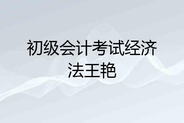 初级会计考试经济法王艳