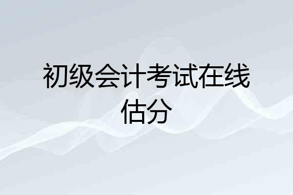 初级会计考试在线估分