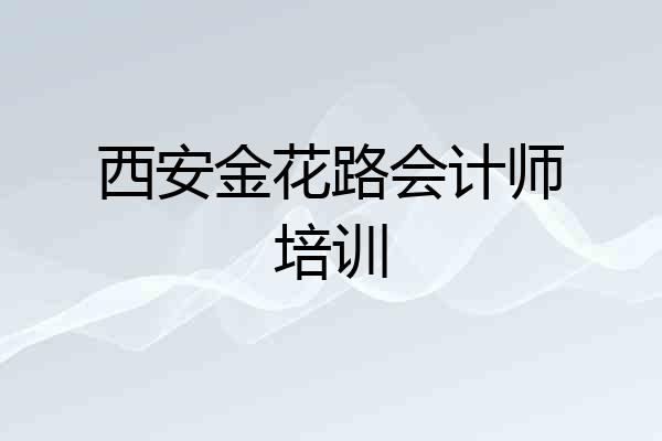 西安金花路会计师培训