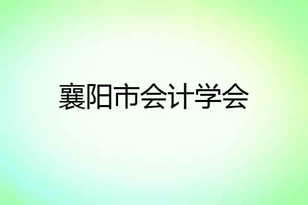 襄阳市会计学会